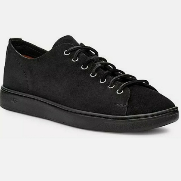 UGG Men's Pismo Black Leather Sneakers - Picture 8 of 8